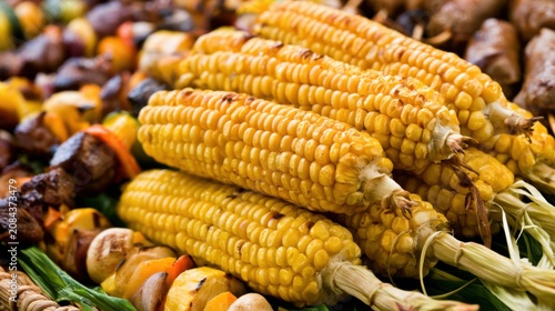 Grilled Corn Cob Ready for a Delicious Meal