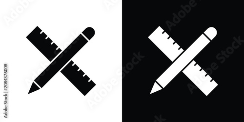 Foto Pencil and ruler icon