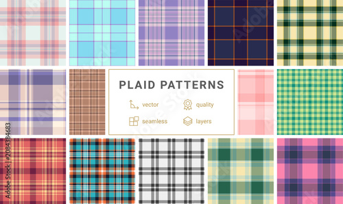 Принти на полотні Plaid collection designed for printable DIY materials