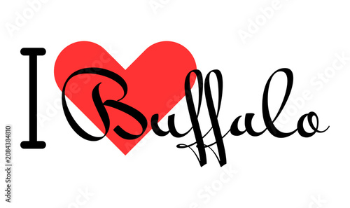Εκτύπωση καμβά I love Buffalo, city of United States