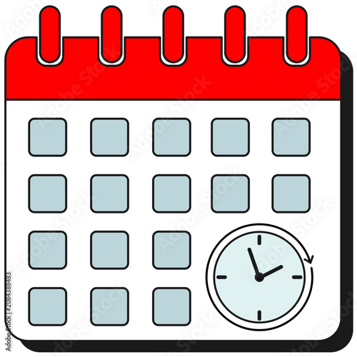 Work Schedule and Productivity Calendar Icon