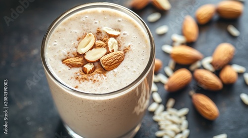 Almond peanut smoothie drink