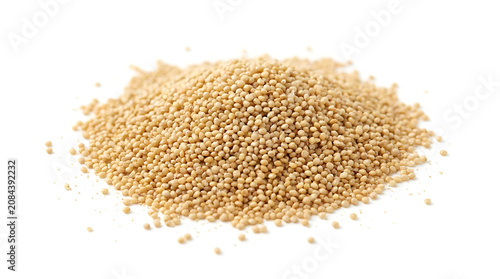 Pile of organic raw quinoa seeds