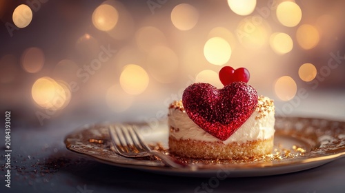 Sweet heart shaped cake
