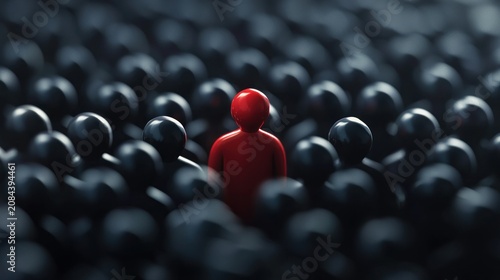 Unique figure in crowd