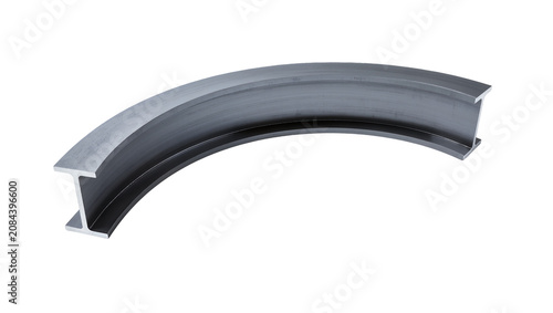 Obraz na plátně Isolated curved metal I beam steel girder structural profile element for constru