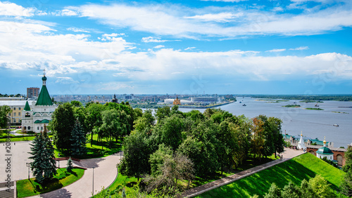 A panorama of Nizhny Novgorod, including the Nizhny Novgorod Kremlin