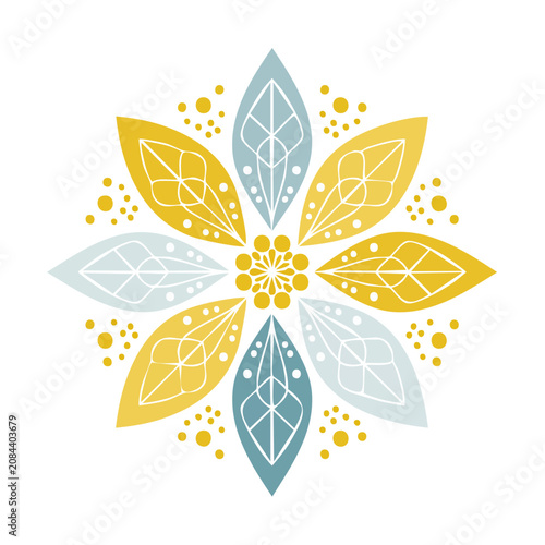 Colorful Geometric Flower Vector Design