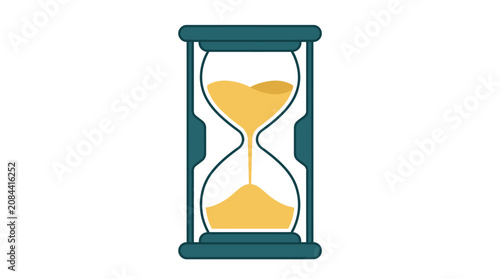 A simple illustration of an hourglass.