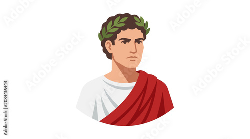 Illustration of a roman emperor portrait.