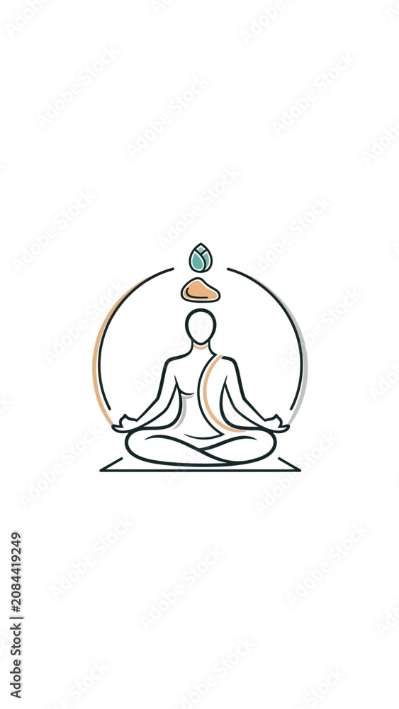 Obraz premium Person sitting in yoga meditation pose.