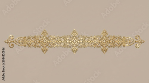 Elegant Gold Ornamental Design for Decorative Purposes