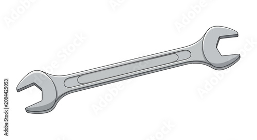 Fotografie Adjustable Wrench Tool for Tightening Bolts.