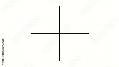 Cross lines on grid background