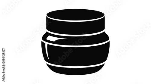 Foto cosmetic jar silhouette on white background container beauty product skincare ma