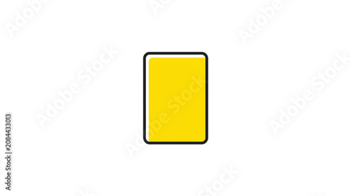 Cuadro en lienzo Yellow card for a soccer game warning.