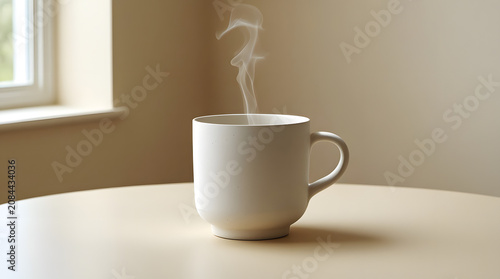 a ceramic cup having hot tea inside 