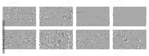 Photos set of twirl wave line pattern vector design.