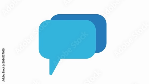 Chat Animation Icon Flat Design