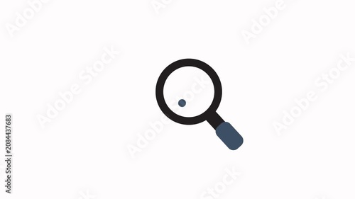 Search Animation Icon Flat Design