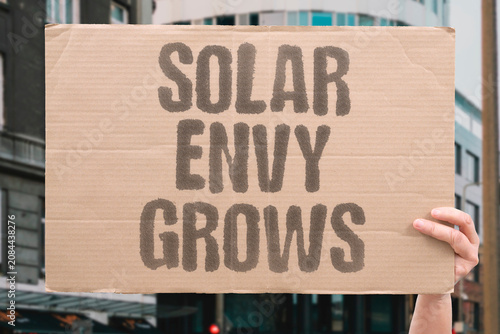 Tableau sur toile "Solar envy grows" Seeing panels on roofs inspires change