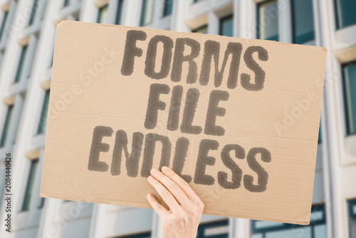 Fotografie "Forms file endless" Paperwork seems never to finish