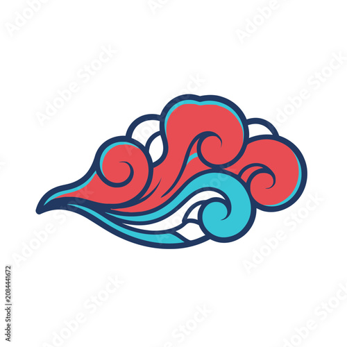 Ocean Curl Badge