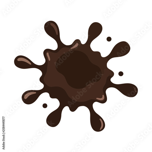 Brown mud splash vector illustration