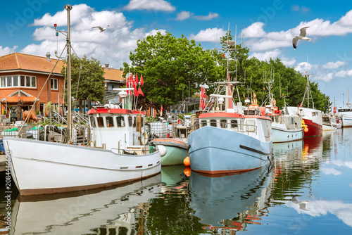 Harbor scene from Heiligenhafen by the Baltic coast of Northern Germany - 4558