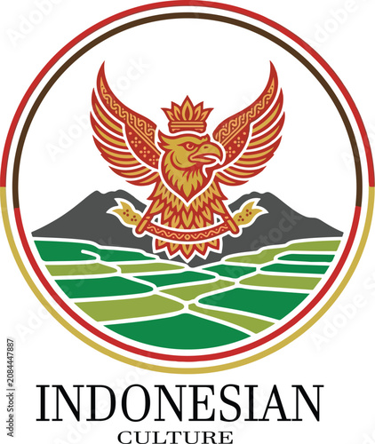 indonesian culture logo icon vector .