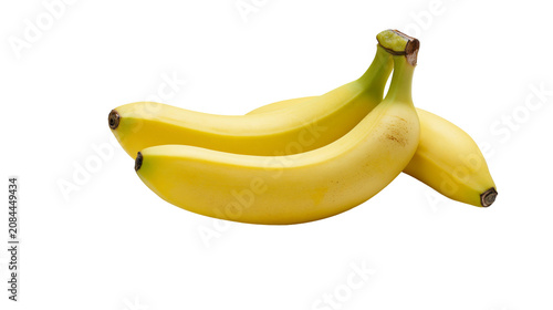 Quadro su tela Bunch of ripe yellow bananas, isolated on transparent background