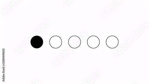 Minimal Loading Progress Indicator Icons Isolated on White Background