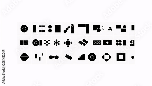 Minimal Black User Interface Icons Set Isolated on White Background