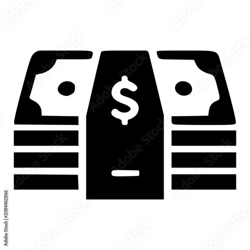 A vertical open wallet organizer layout displaying paper bills and a dollar tab, representing corporate treasury folios and routine cash controls.