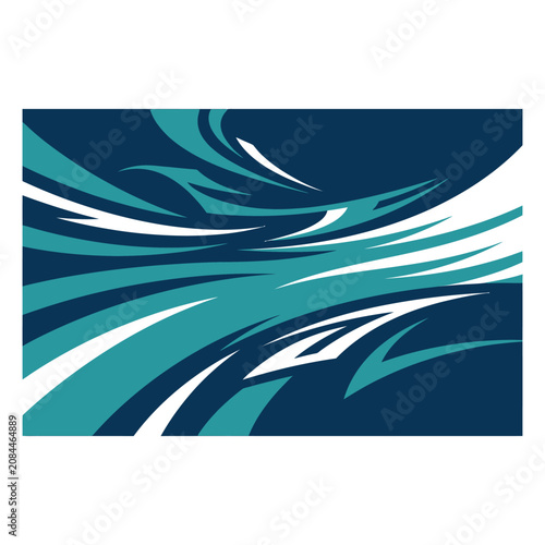 Dynamic blue and teal abstract racing livery background