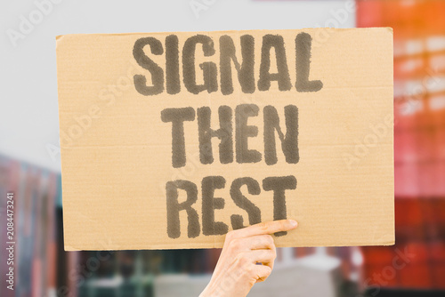 Foto "Signal then rest" Post and pause for intentional connection