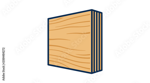 Canvastavla Graphic representation of a wooden block appears on screen
