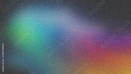 Vibrant rainbow gradient texture, colorful abstract background with subtle grain, holographic spectrum overlay, modern digital art for creative design projects 4K grainy texture Background