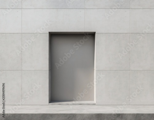 Minimalist Architectural Niche in Plain Wall.