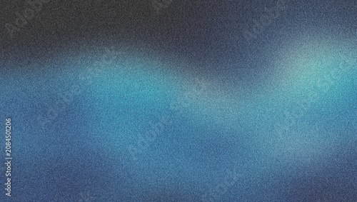 Abstract blue gradient background, textured dark blue and teal backdrop, grainy noise effect, atmospheric design element for overlays and digital art 4K grainy texture Background