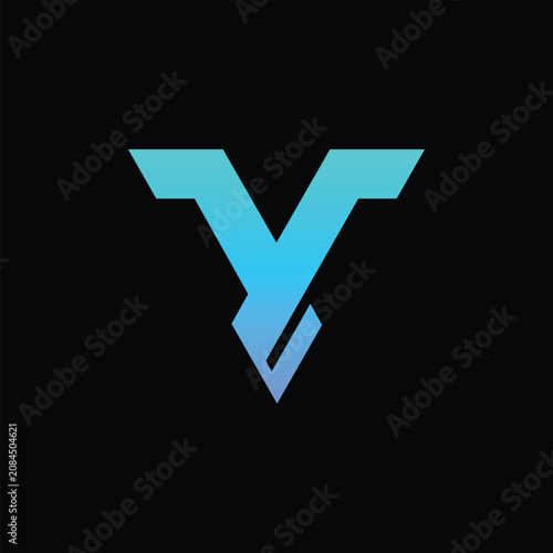 Gradient Letter V Logo Design