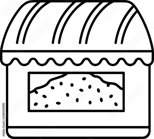 Fotografía Outline illustration of a cookie jar filled with cookies