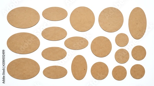 Various shapes and sizes of ovals.