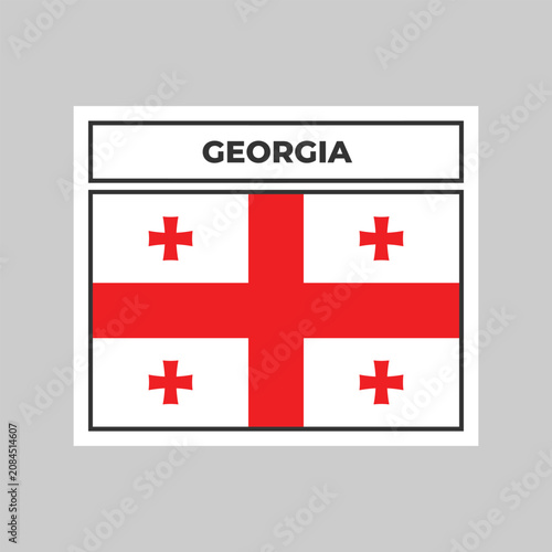 National Flag of Georgia Illustration Design