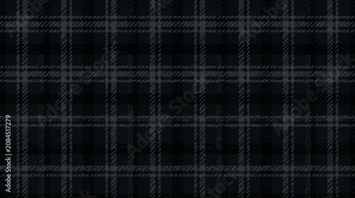Fotografie Black and grey plaid pattern texture for fabric or background