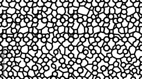 Abstract Organic Cell Pattern Black and White Texture Background