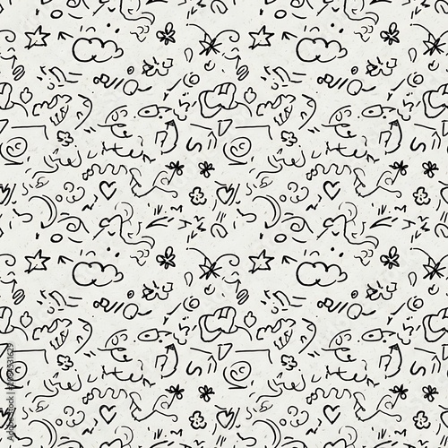 Intricate floral pattern with ornate swirls and stars.