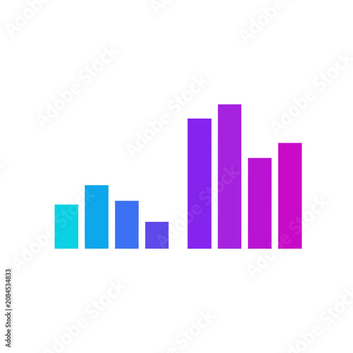 Bar chart with gradient colors