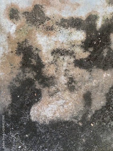 Fotografie Close-up view of a weathered surface with rusty, dirty, peeling, cracked, and wo