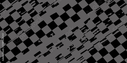 Fotografie Black and white checkered rectangular frame